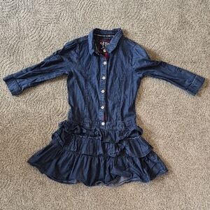 Guess Kids Navy Ruffle Dress